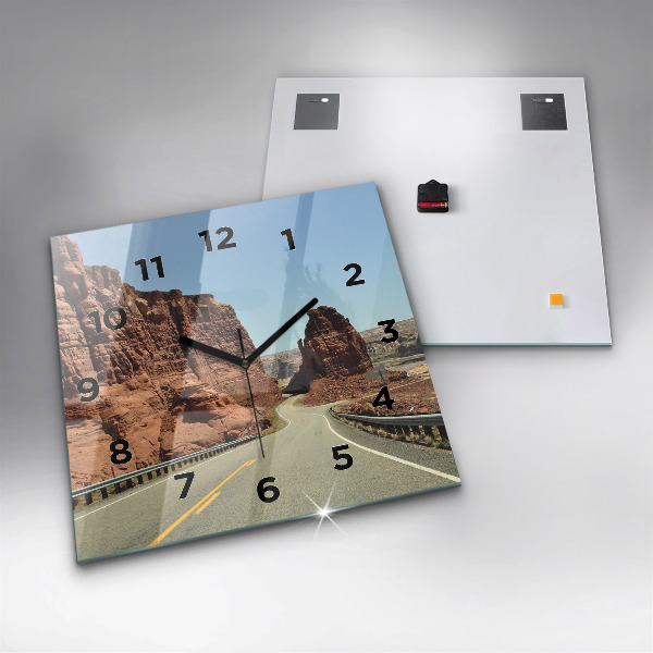 Zegar ścienny kwadratowy Route 66 w USA