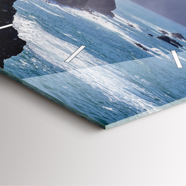 Zegar ścienny kwadratowy Góry przy oceanie