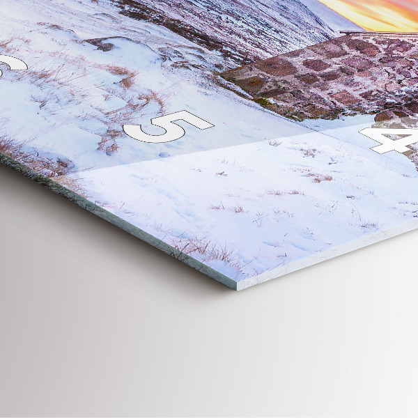 Zegar ścienny kwadratowy Domek w górach