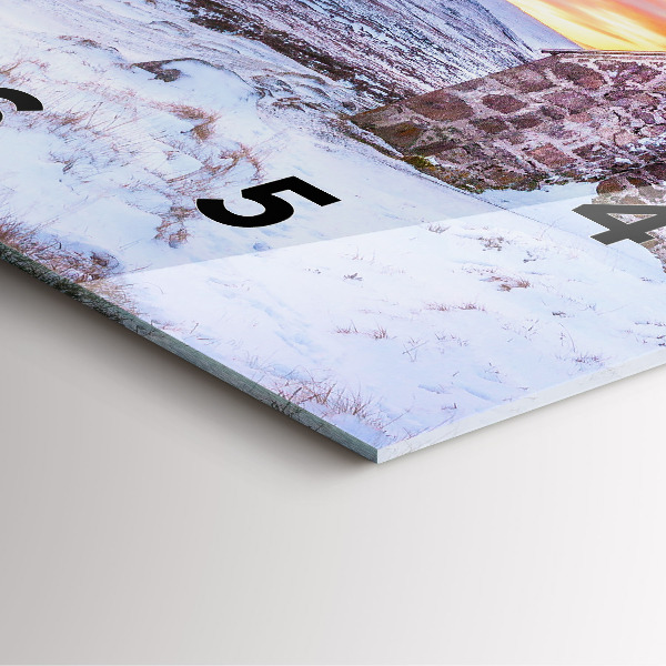 Zegar ścienny kwadratowy Domek w górach