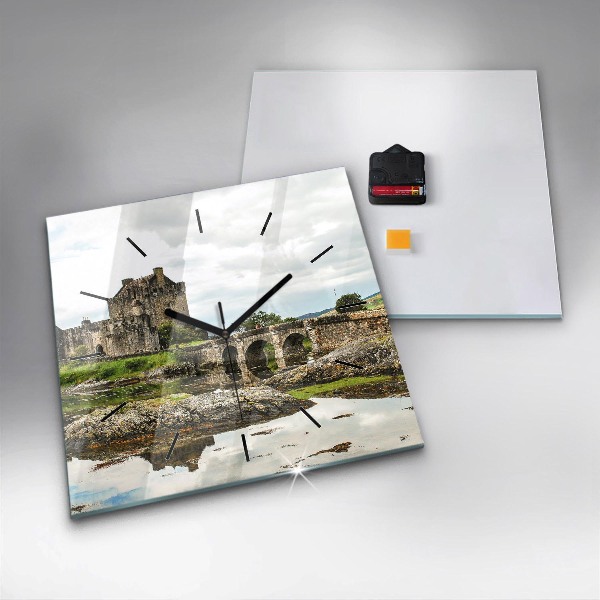 Zegar ścienny kwadratowy Zamek Eilean Donan Szkocja