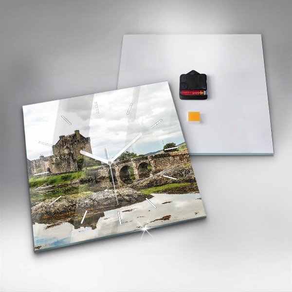 Zegar ścienny kwadratowy Zamek Eilean Donan Szkocja