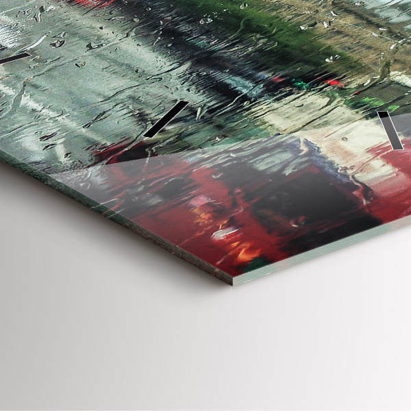 Zegar ścienny kwadratowy Deszczowy Londyn