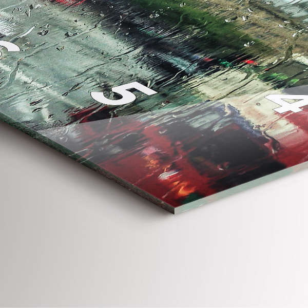 Zegar ścienny kwadratowy Deszczowy Londyn