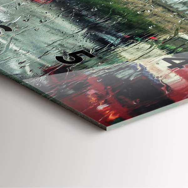 Zegar ścienny kwadratowy Deszczowy Londyn