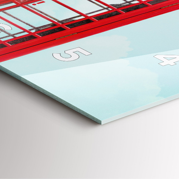 Zegar ścienny kwadratowy Budka telefoniczna