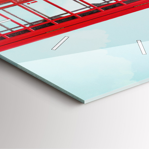 Zegar ścienny kwadratowy Budka telefoniczna