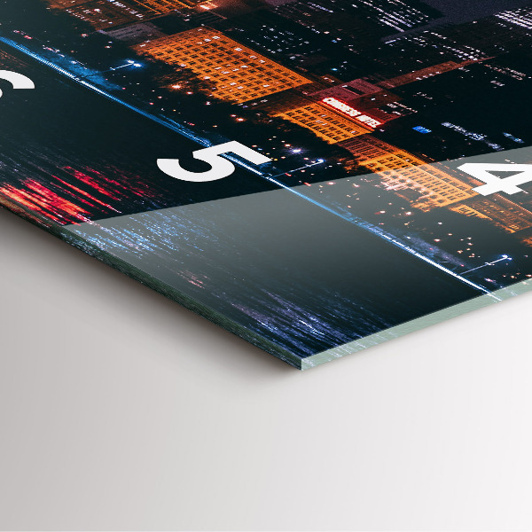 Zegar ścienny kwadratowy Pejzaż miejski Chicago