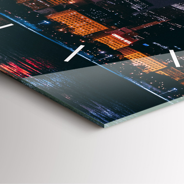 Zegar ścienny kwadratowy Pejzaż miejski Chicago