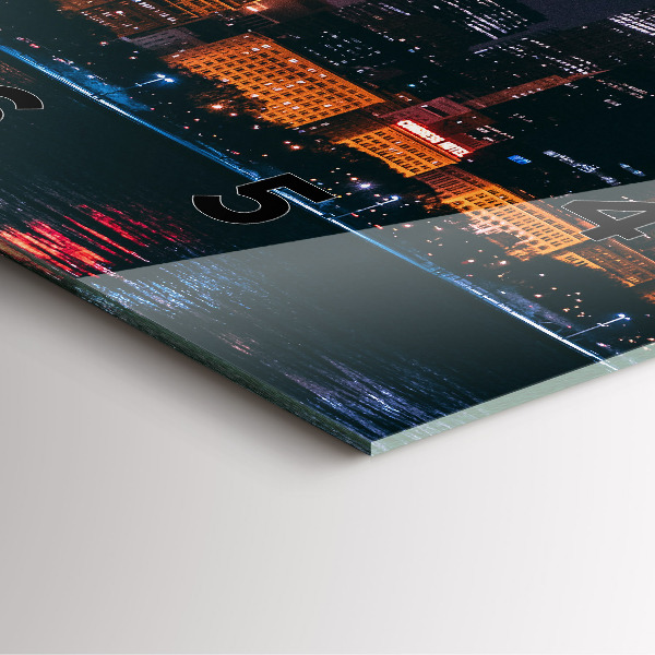 Zegar ścienny kwadratowy Pejzaż miejski Chicago