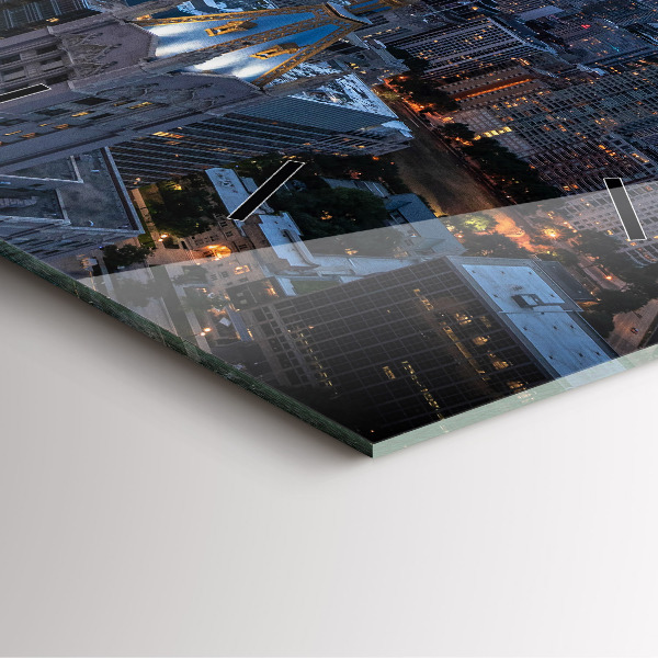 Zegar ścienny kwadratowy Zdjęcie Chicago