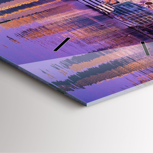 Zegar ścienny kwadratowy Widok na wieżowce USA