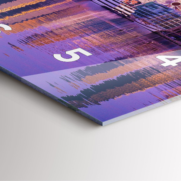 Zegar ścienny kwadratowy Widok na wieżowce USA