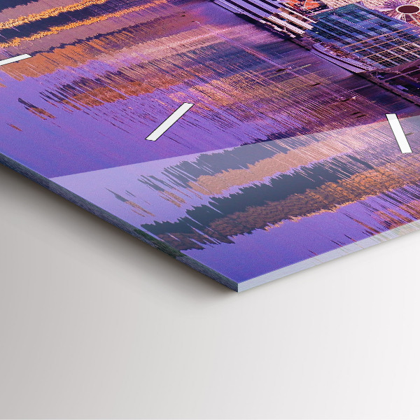 Zegar ścienny kwadratowy Widok na wieżowce USA