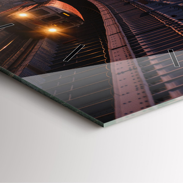 Zegar ścienny kwadratowy Most Benjamin Franklin