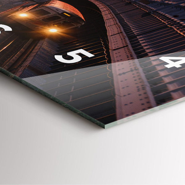 Zegar ścienny kwadratowy Most Benjamin Franklin