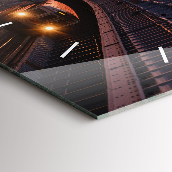 Zegar ścienny kwadratowy Most Benjamin Franklin