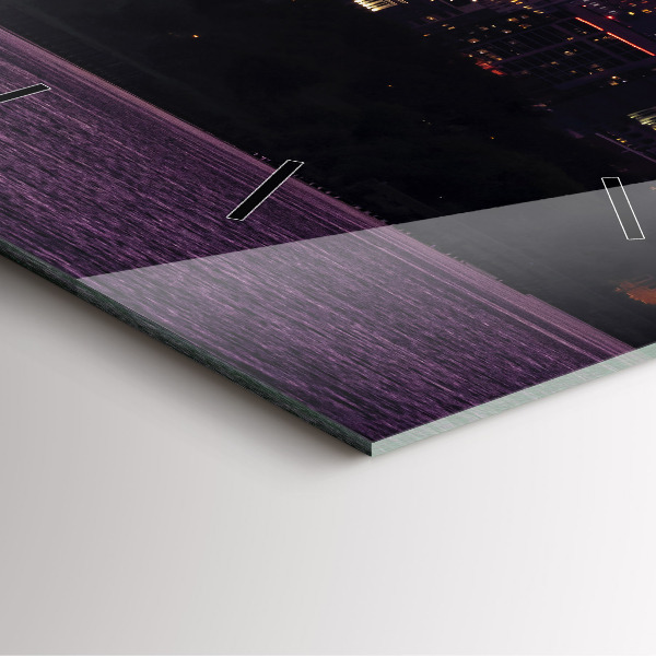 Zegar ścienny kwadratowy Panorama miasta Philadelphia