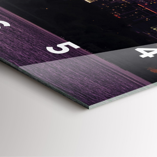 Zegar ścienny kwadratowy Panorama miasta Philadelphia