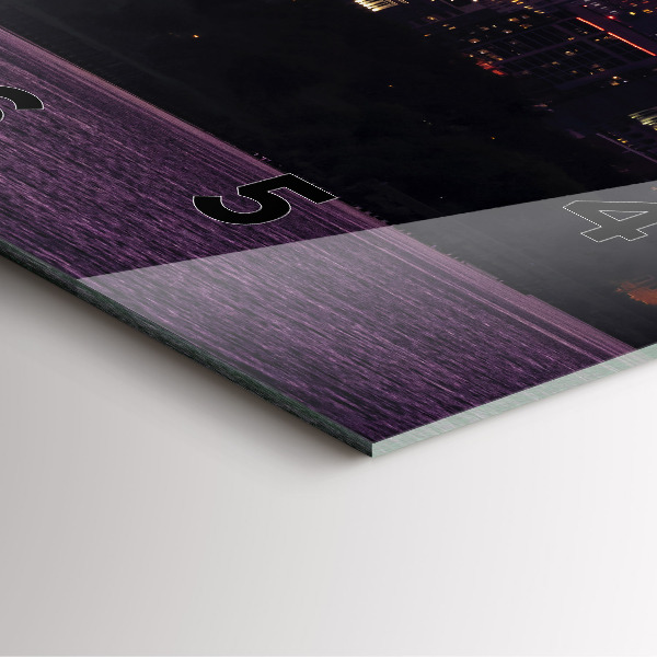 Zegar ścienny kwadratowy Panorama miasta Philadelphia