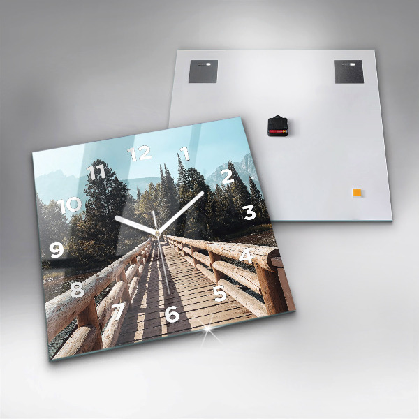 Zegar ścienny kwadratowy Góry w Yellowstone