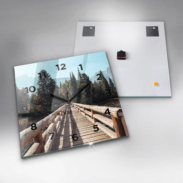 Zegar ścienny kwadratowy Góry w Yellowstone