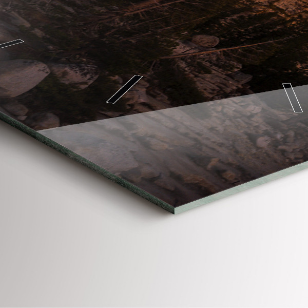 Zegar ścienny kwadratowy Kamienista droga Yosemite