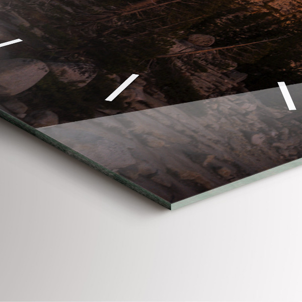 Zegar ścienny kwadratowy Kamienista droga Yosemite