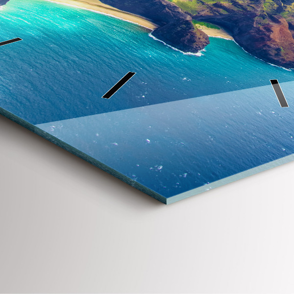 Zegar ścienny kwadratowy Morze na Hawajach