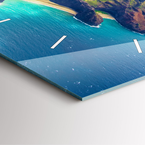 Zegar ścienny kwadratowy Morze na Hawajach