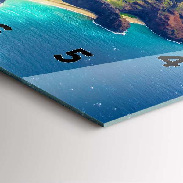 Zegar ścienny kwadratowy Morze na Hawajach