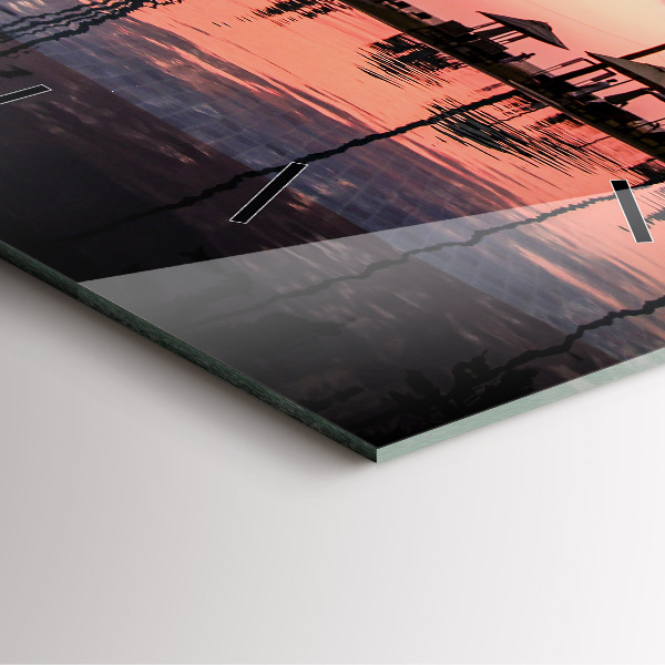 Zegar ścienny kwadratowy Palmy na Hawajach