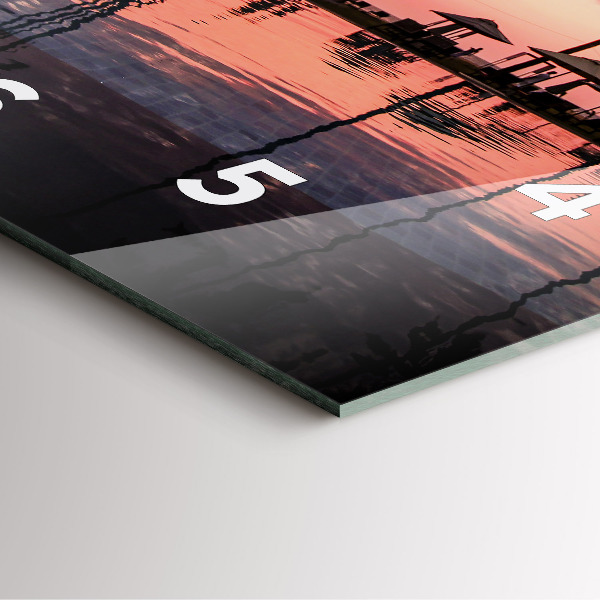 Zegar ścienny kwadratowy Palmy na Hawajach