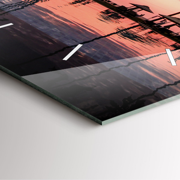 Zegar ścienny kwadratowy Palmy na Hawajach