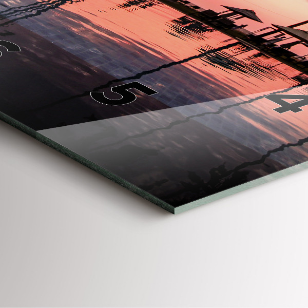 Zegar ścienny kwadratowy Palmy na Hawajach