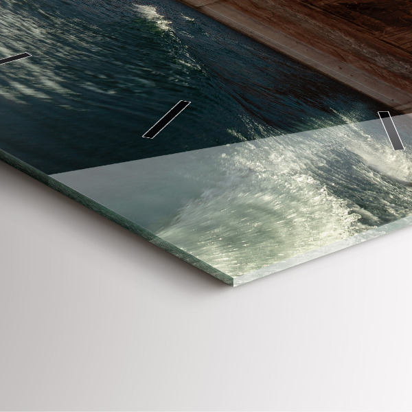 Zegar ścienny kwadratowy Osoba na nartach wodnych