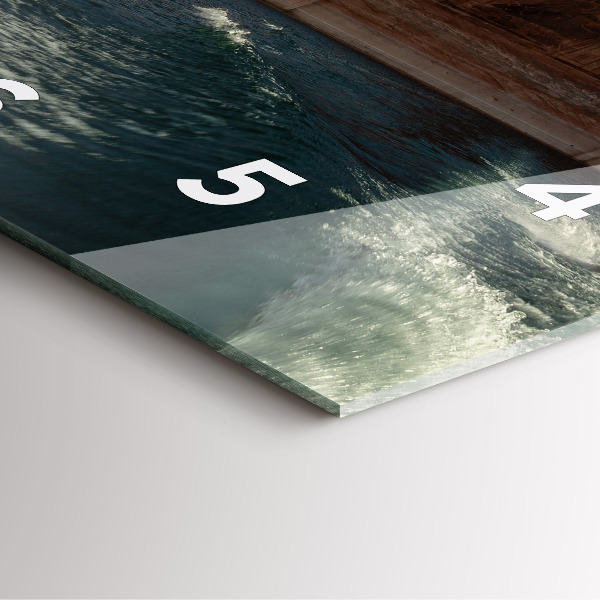 Zegar ścienny kwadratowy Osoba na nartach wodnych