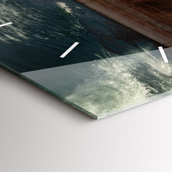 Zegar ścienny kwadratowy Osoba na nartach wodnych