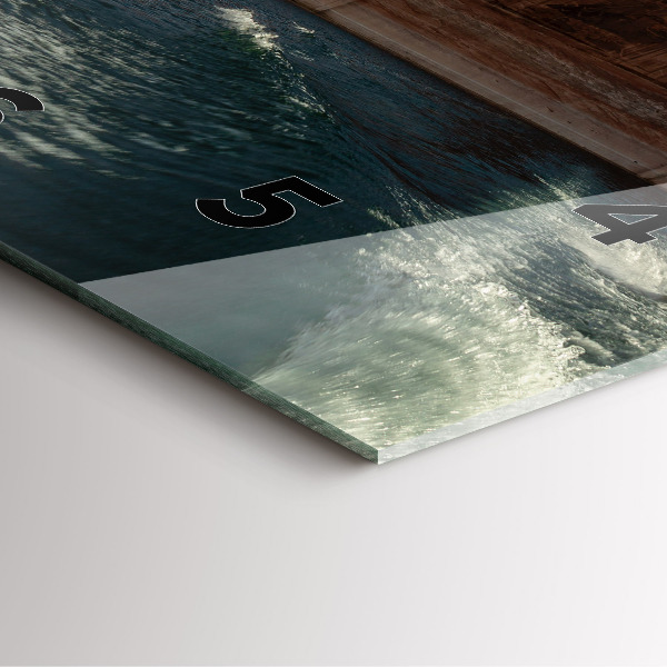 Zegar ścienny kwadratowy Osoba na nartach wodnych