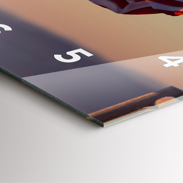 Zegar ścienny kwadratowy Wiejąca flaga USA