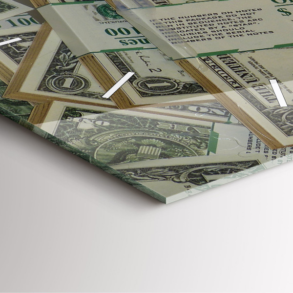 Zegar ścienny kwadratowy 1 dolar amerykański