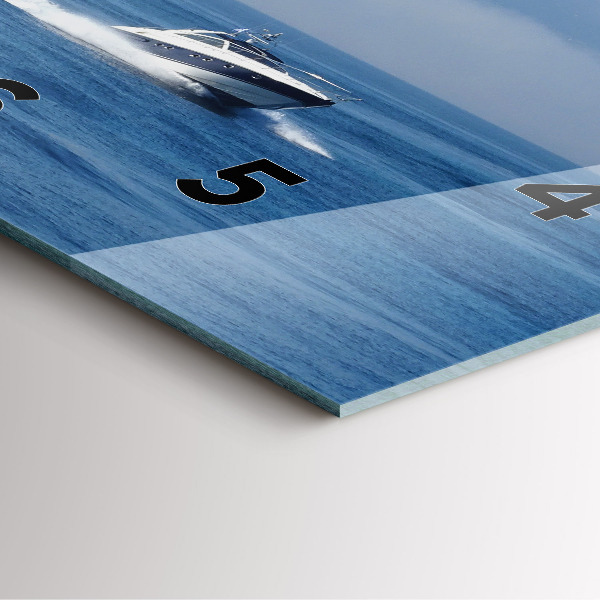 Zegar ścienny kwadratowy Płynąca łódka na oceanie