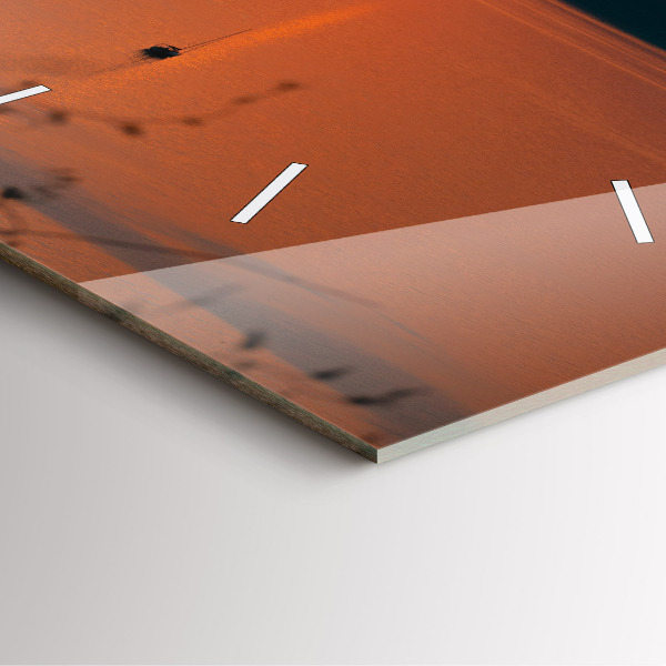 Zegar ścienny kwadratowy Jezioro Balaton wieczorem