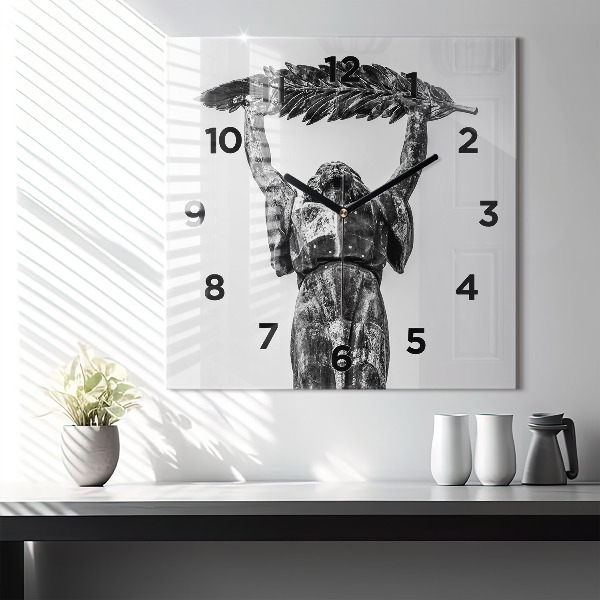 Zegar ścienny kwadratowy Statua Wolności w Budapeszcie