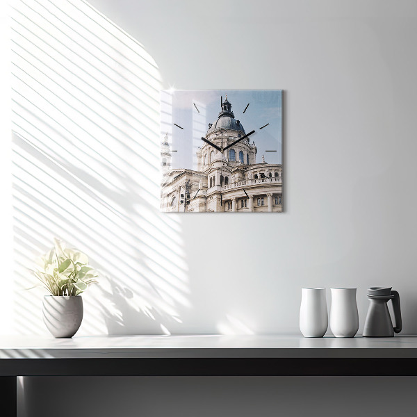 Zegar ścienny kwadratowy Bazylika Św. Szczepana