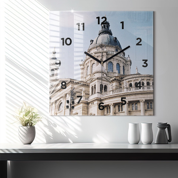 Zegar ścienny kwadratowy Bazylika Św. Szczepana