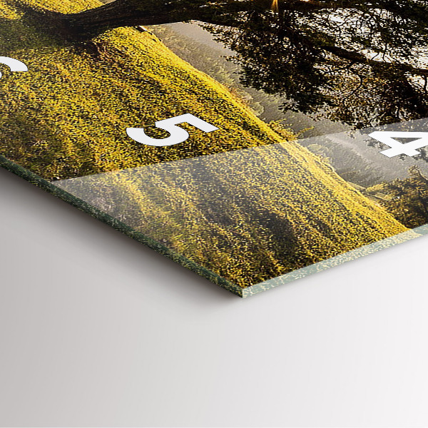 Zegar ścienny kwadratowy Drzewo na wzgórzu