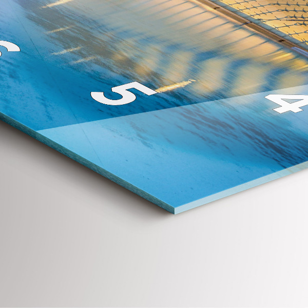 Zegar ścienny kwadratowy Miasto zachód słońca