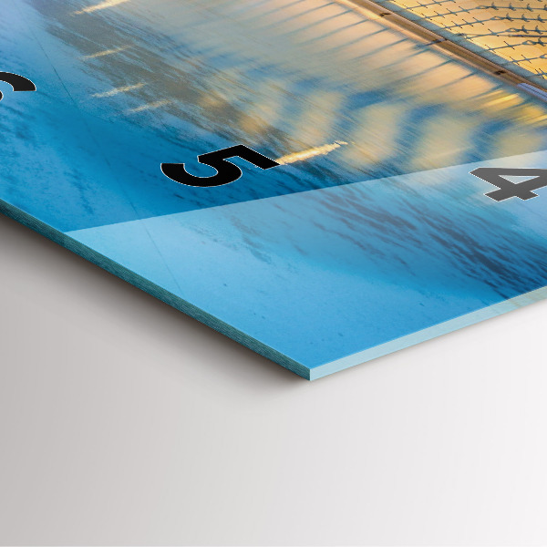 Zegar ścienny kwadratowy Miasto zachód słońca