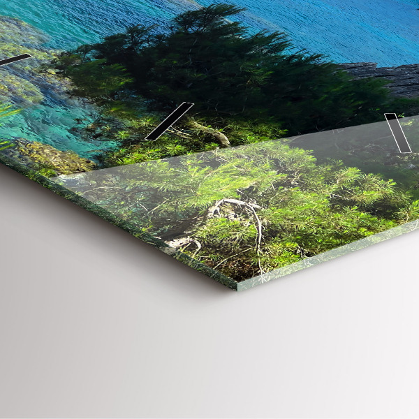 Zegar ścienny kwadratowy Wybrzeże Costa Brava